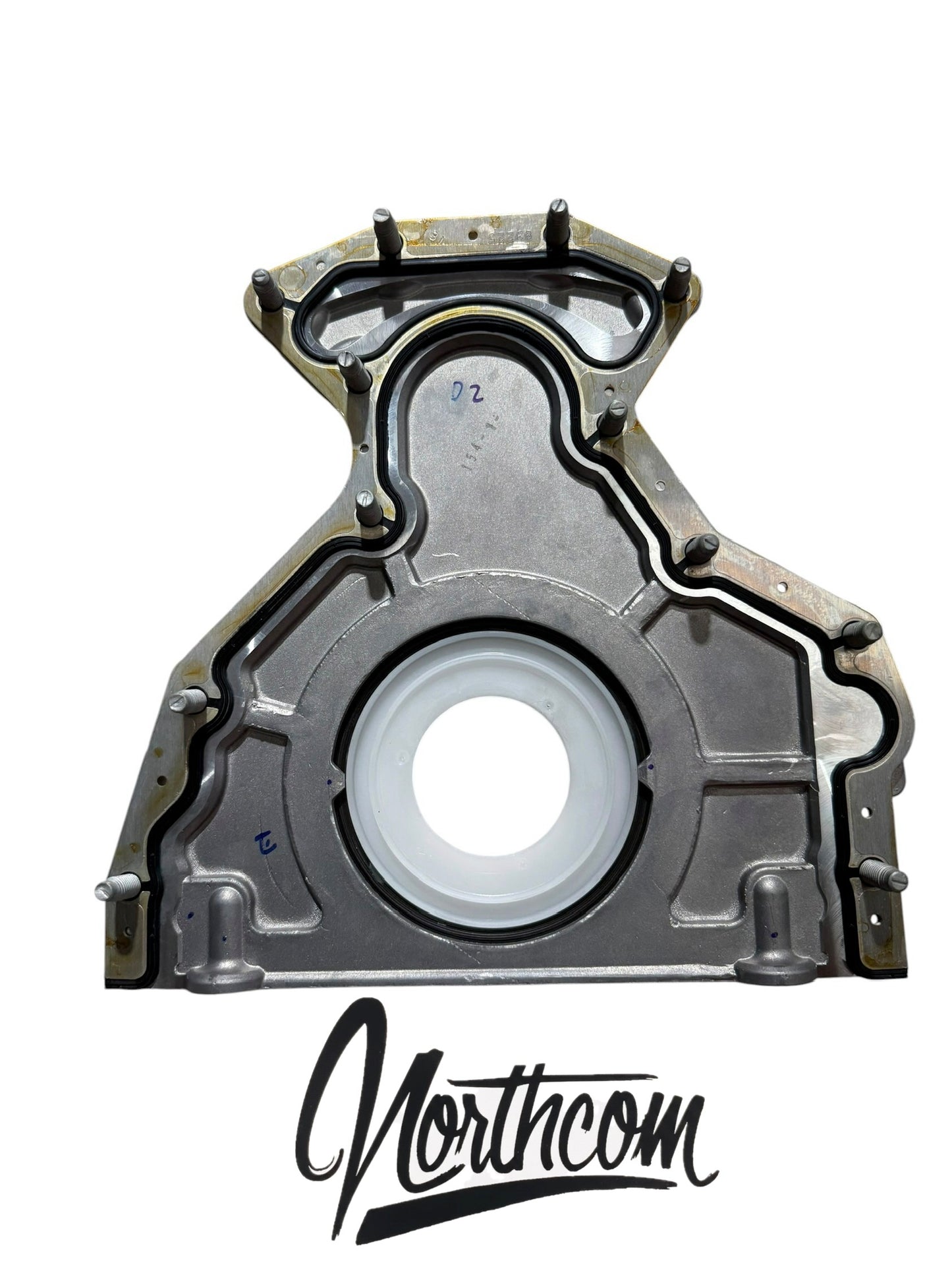Genuine GM LS Rear Engine Cover with Rear Main Seal, Gasket & Bolts - 12639250